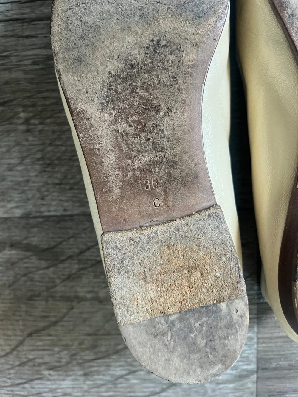 Chanel Red Cap Toe Ballet Flats in Beige